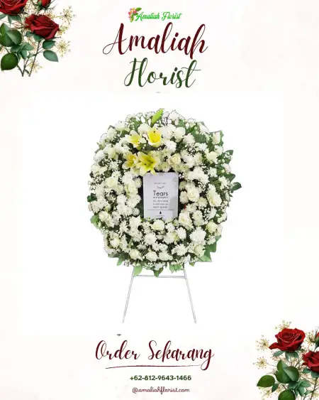 Krans Bunga Duka Gedung Pewayangan Kautaman