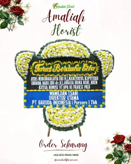 Papan Bunga Duka Gedung Pewayangan Kautaman